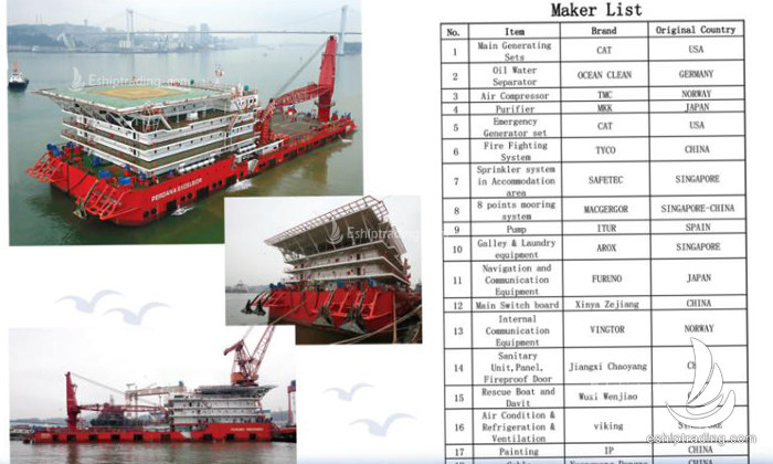 300 P Accommodation barge For Sale