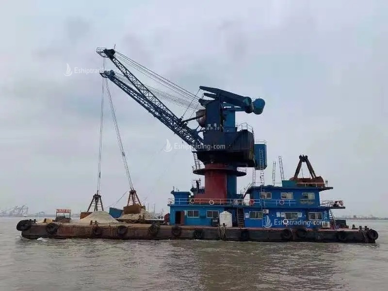 25 T Fully Revolving Floating Crane For Sale