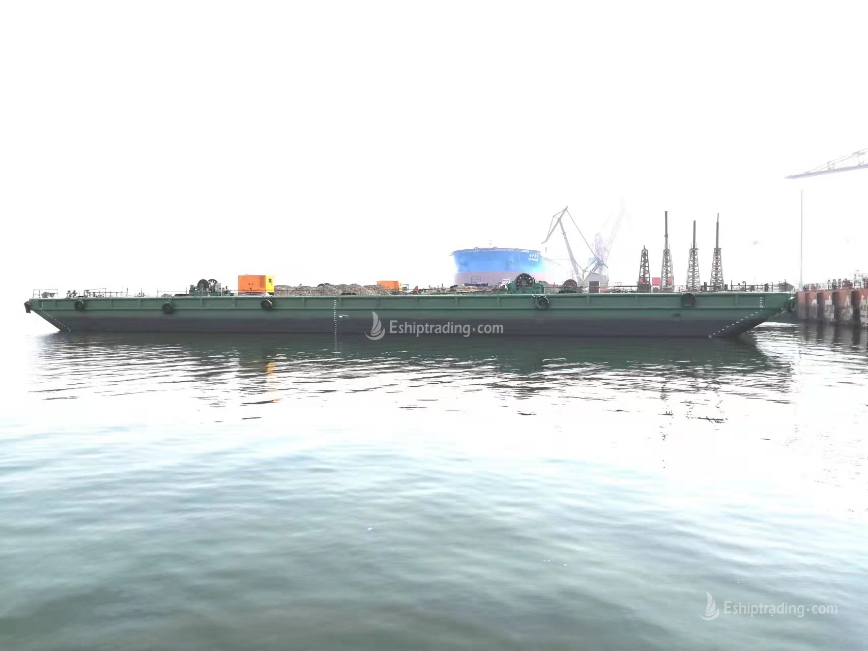 290 FT Non-self-propelled deck barge For Sale