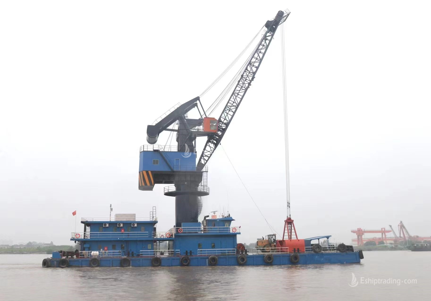 25 T Fully Revolving Floating Crane For Sale