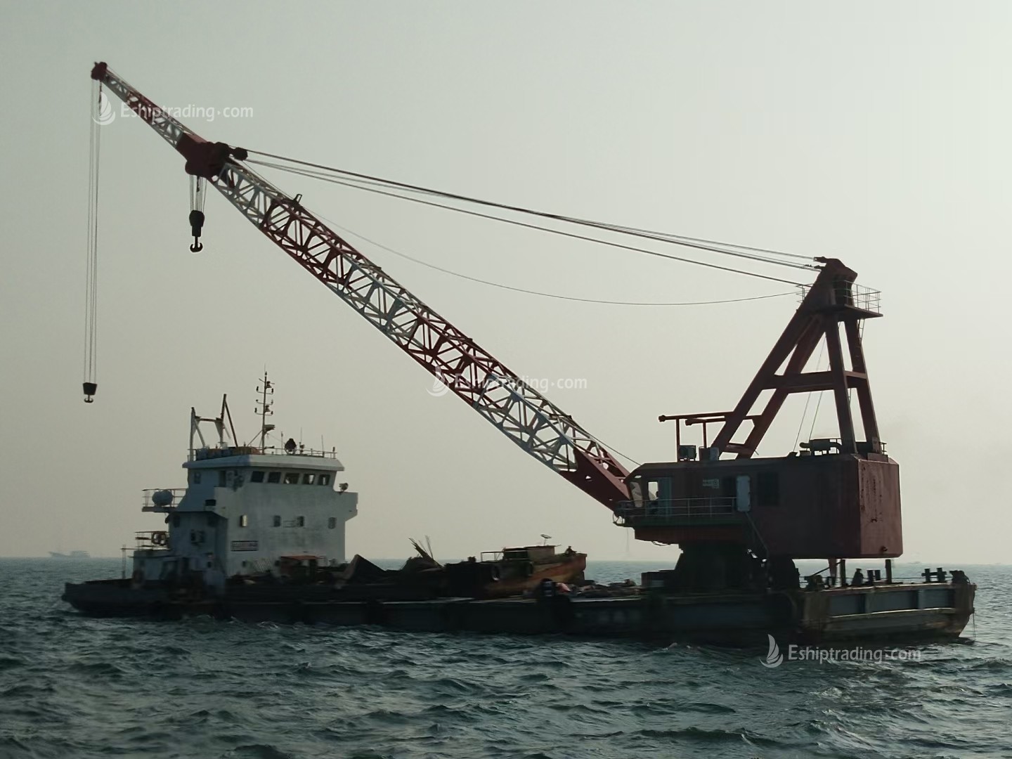 100 T Fully Revolving Floating Crane For Sale