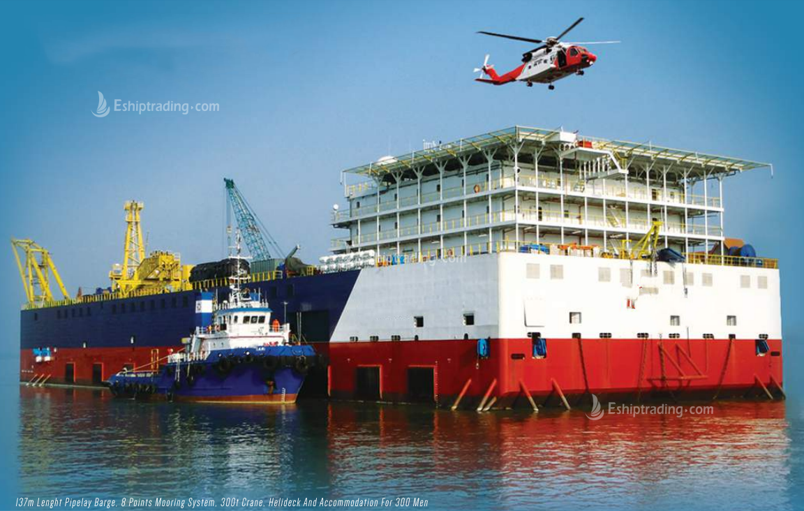 137.25 m Pipe-Laying Ship For Sale